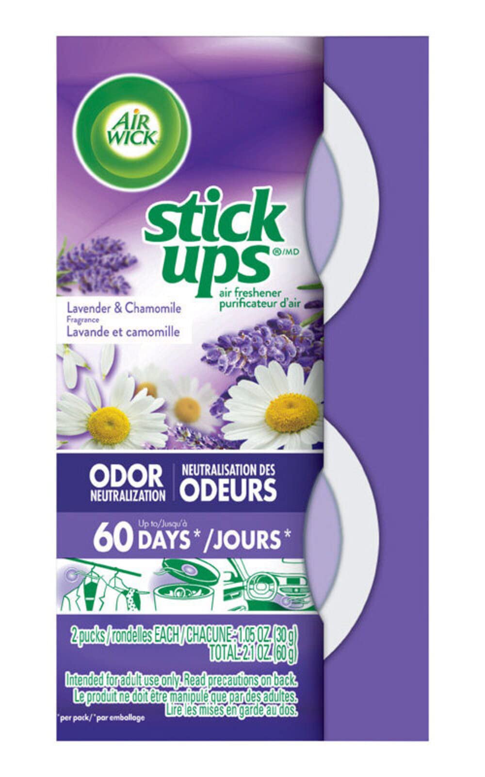 Air Wick 6233885825 Stick Ups Air Freshener, Lavender/Chamomile, 2-Pk. - Quantity 12