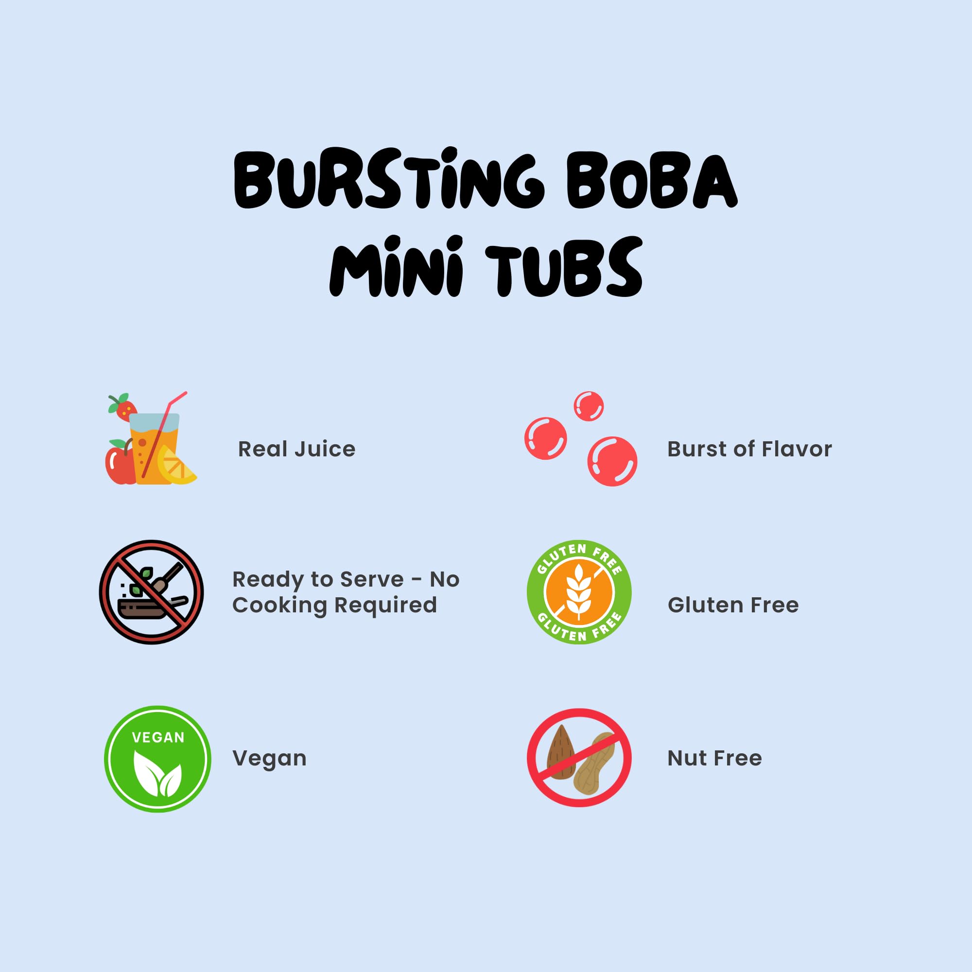 Bossen Bursting Boba Minis-3 packs (Strawberry/Mango/Kiwi)