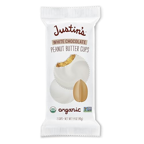 Justin's Nut Butter Organic Peanut Cups, White Chocolate 1.4 oz