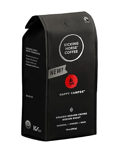 Kicking Horse Happy Camper Ground Coffee, 10 Ounce - Certified Organic, Fairtrade, Kosher Coffee