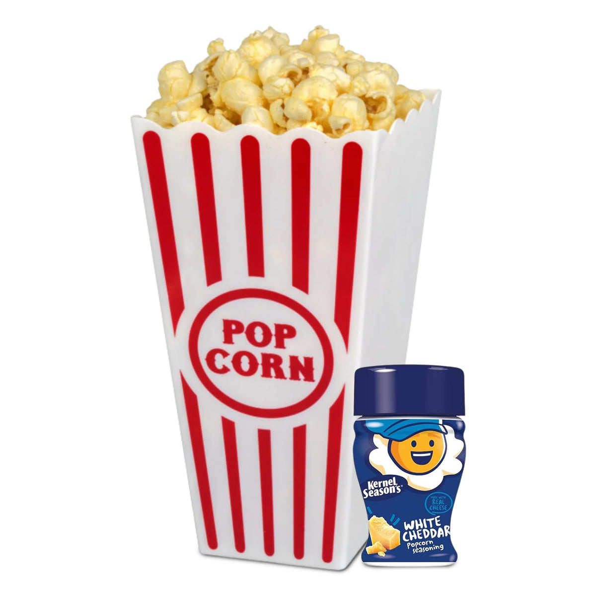 Movie Night Popcorn Gift Basket with White Cheddar - Perfect for a Cozy and Fun Evening at Home or the Theater with Family and Friends