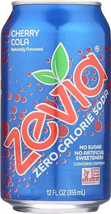 Zevia Soda, Cherry Cola, Zero Cal 12 oz. 6-Count (Pack of 4)