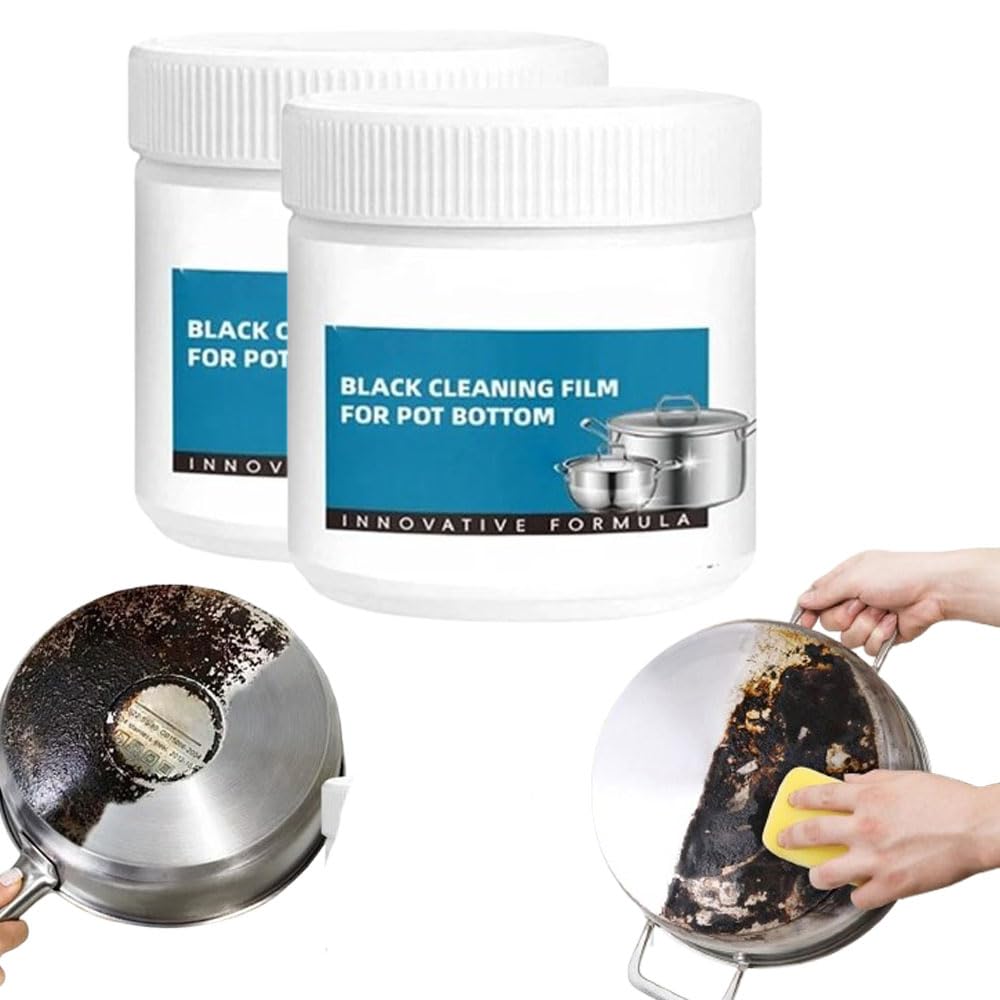 WERGOOD Powerful Burnt Residue Remover Paste For Cookware, Iron Pot Black Stain Remover, Heavy Duty PanCleaner & Stainless Steel PanCleaner