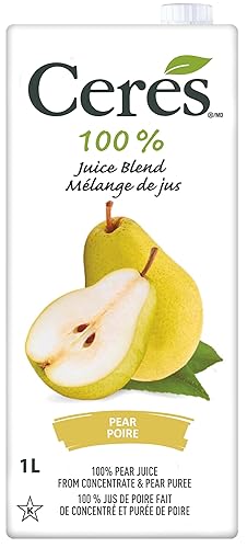 Ceres 100% All Natural Pure Fruit Juice Blend, Pear - Gluten Free, Rich in Vitamin C, No Added Sugar or Preservatives, Cholesterol Free - 33.8 FL OZ