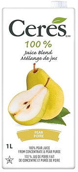 Ceres 100% All Natural Pure Fruit Juice Blend, Pear - Gluten Free, Rich in Vitamin C, No Added Sugar or Preservatives, Cholesterol Free - 33.8 FL OZ