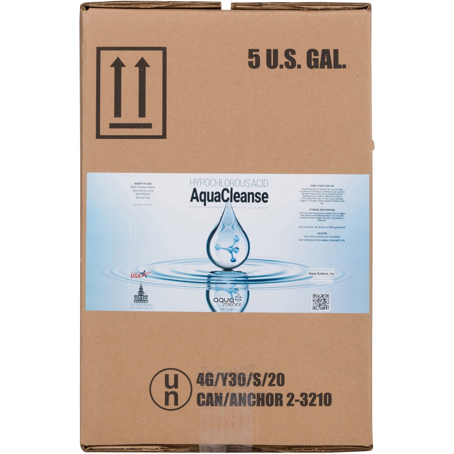 Indco Hypochlorous Acid (5 Gallon Pail) For Cleaning (Dental & Medical Professionals). All Natural HOCL Surface Cleaner For ULV Fogging Machines