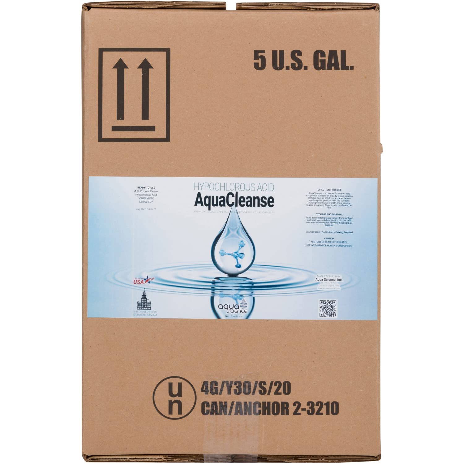 Indco Hypochlorous Acid (5 Gallon Pail) For Cleaning (Dental & Medical Professionals). All Natural HOCL Surface Cleaner For ULV Fogging Machines
