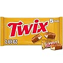TWIX Fun Size Milk Chocolate Caramel and Cookie Chocolate Bars Fathers Day Candy Multipack Gift, 5 Count, 2.65 Oz Pack