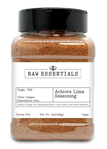 Raw Essentials Achiote Lime Seasoning - Bold & Tangy Latin Spice Blend with Smoky Guajillo Chile - Perfect Tacos, Grilled Meats and Roasted Vegetables