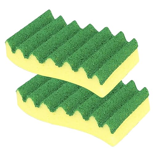 LOLA Heavy Duty Scrub Sponges, 2 Pack, Made in USA, Superior Sponge Lasts up to 4X Longer, Reusable Long Lasting, Next Generation Cleaning