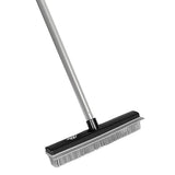 Fuller Brush Rubber Broom - for Carpets Floors Stairs Upholstery - Electrostatic Action Removes Pet Hair Lint Fuzz Dirt Particles - Built-in Squeegee