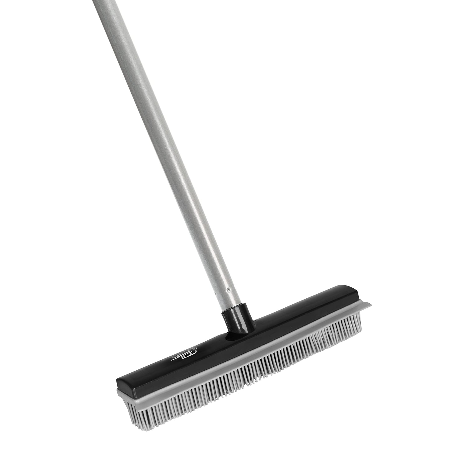 Fuller Brush Rubber Broom - for Carpets Floors Stairs Upholstery - Electrostatic Action Removes Pet Hair Lint Fuzz Dirt Particles - Built-in Squeegee