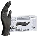 ForPro Expert SoftGuard Disposable Nitrile Gloves, Ultimate Comfort & Protection, Powder-Free, Latex-Free, Non-Sterile, Food Safe, 4 Mil, Black