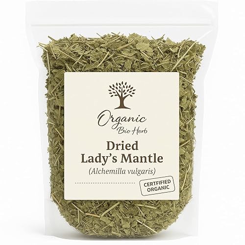 Organic Bio Herbs-Organic Dried Lady's Mantle Herb | Loose Leaf, Natural, Premium Quality | Herbal Tea & Remedies | Alchemilla vulgaris | Handpicked