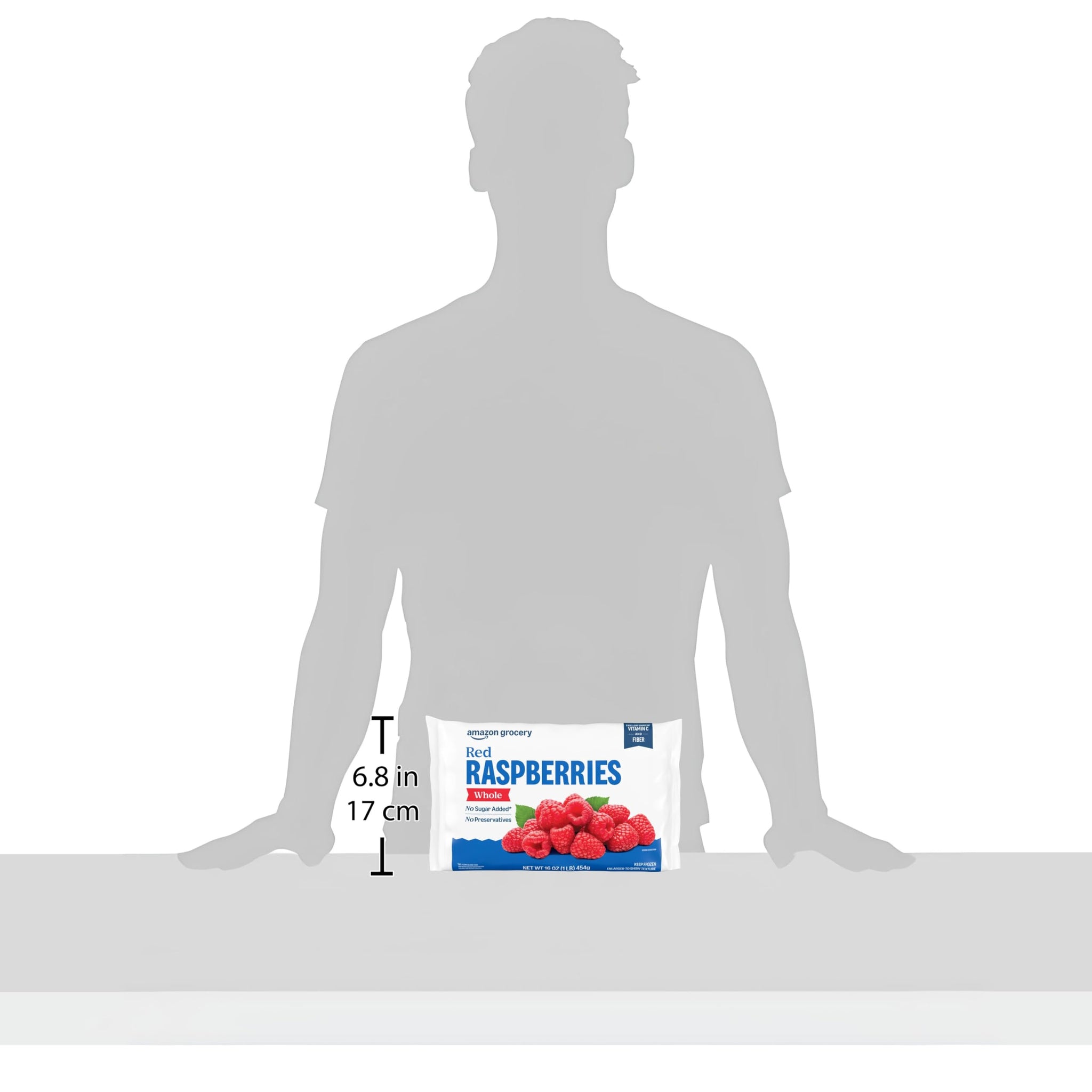 Amazon Grocery, Whole Red Raspberries, 16 oz, Frozen (Previously Happy Belly, Packaging May Vary)