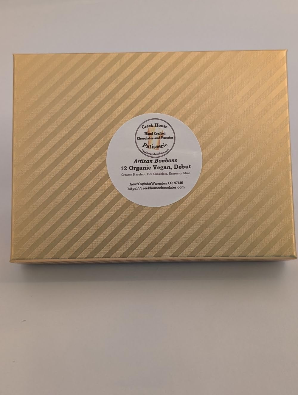 Organic Vegan Chocolate Bonbons, 12 Piece Debut Collection, by Creek House Chocolates