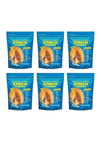 Inka Corn Nuts, Gluten Free Roasted Giant Corn, Original Flavor, 4-Ounce (Pack of 6)