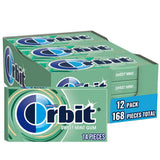 ORBIT Sweet Mint Sugar Free Individually Wrapped Chewing Gum Mint Bulk Box , 12 Packs of 14-Pieces (168 Total Pieces)