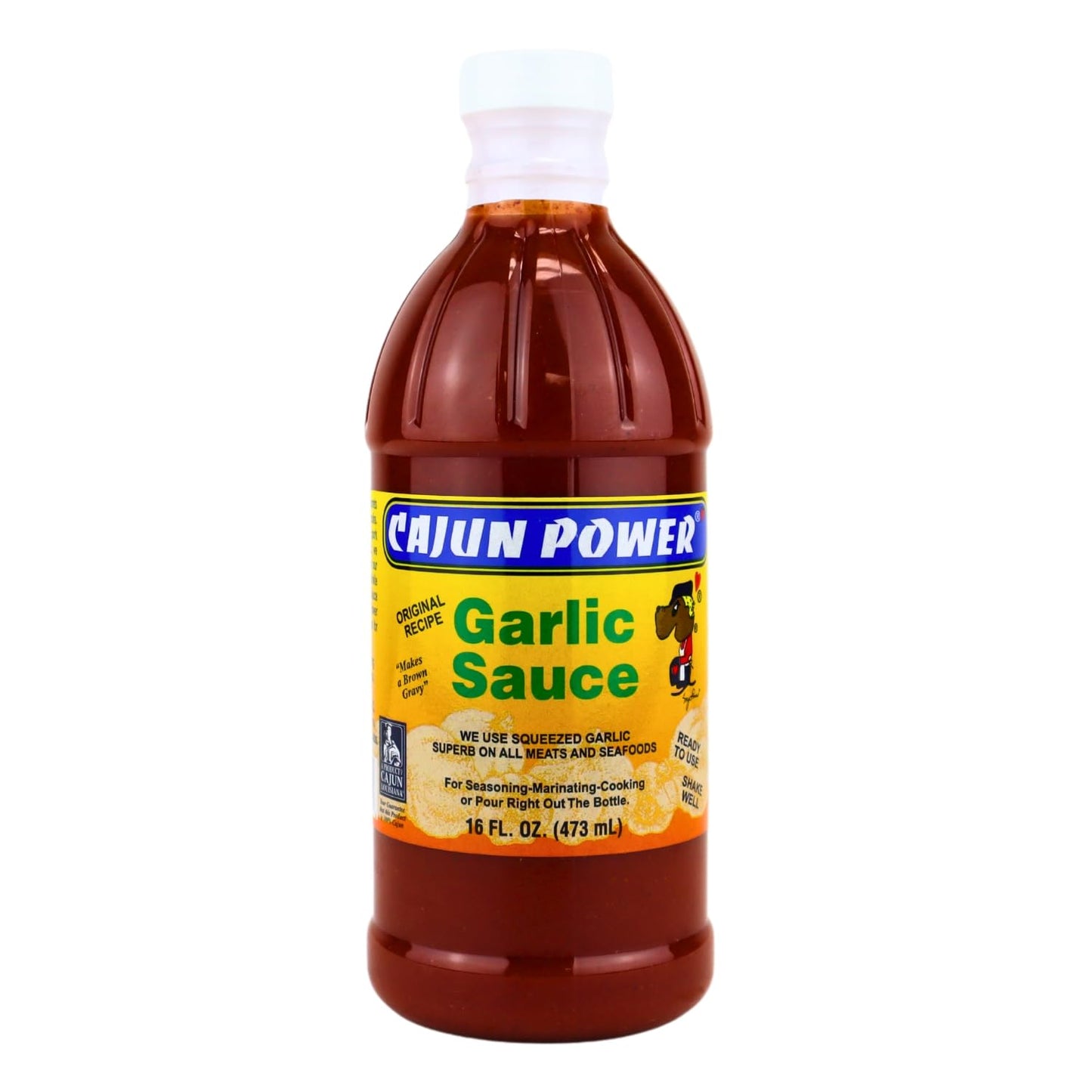 Cajun Power garlic sauce - Authentic Louisiana Flavor, Gourmet Cooking Sauce, Perfect for Cajun Recipes, Marinades, Grilling, and Dipping (1 Pack