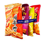 4 Packs Top Snack Selection Pack,Shrimp Crackers + Banana Crisps + Honey Twist + Tako Chips 9 oz