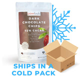 powbab Dark Chocolate Chips - 72% Cacao Organic Semi Sweet Chocolate Chips for Baking. Mini Dark Chocolate Chips for Baking and Snacks. No Liquor, No Lecithin, No Sugar Alcohol, Non-GMO (16 oz)