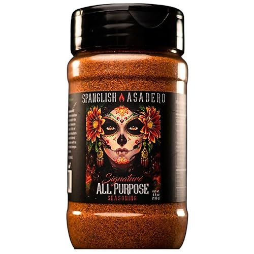 Spanglish Asadero 5oz Signature All Purpose Spice | Mexican Seasoning for Steak, Chicken, Pork, Lamb, and Elote | Low Sodium BBQ Rub and Marinade