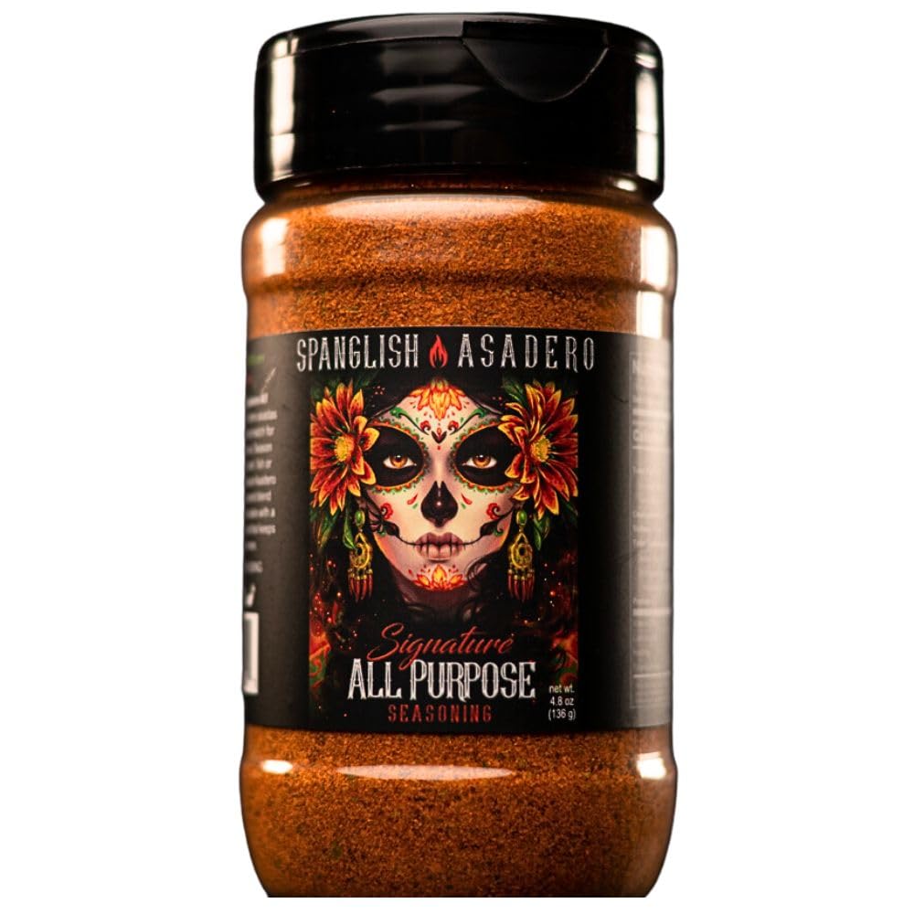 Spanglish Asadero 5oz Signature All Purpose Spice | Mexican Seasoning for Steak, Chicken, Pork, Lamb, and Elote | Low Sodium BBQ Rub and Marinade