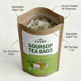 100 Soursop Tea Bags - 100% Pure Soursop Graviola Leaf Tea | Hojas de Guanabana | Wildcrafted | Caffeine-Free, Sugar-Free, Non-GMO, Vegan |
