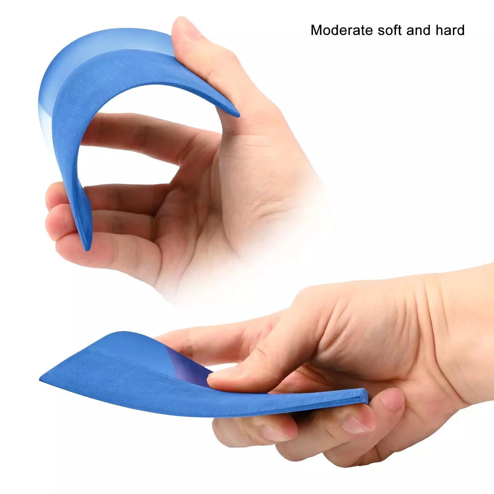 QIKUSI 3pcs/Set Carbon Fiber Film Install Squeegee Vinyl Car Wrap PPF Rubber Scraper Glass Window Tinting Household Cleaning Tool (Blue)
