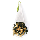 Tea Forte Jasmine Green Premium Organic Caffeinated Green Tea Blend Event Box, Bulk Pack 40 Count, 10 per tray Individually Wrapped Handcrafted