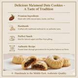 Zaitoune Maamoul Date Cookies - 9 oz - Authentic Middle Eastern Sweets | Arabic Cookies with Dates - Premium Dessert Gifts in Elegant Tin
