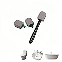 SAYUANVA Pumice Toilet Bowl Cleaning Stone with Handle, Replaceable Heads, Natural Pumice Scrubber for Hard Water Stains, Multi-Surface Safe, 9.5
