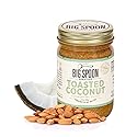 Big Spoon Roasters Toasted Coconut Almond Butter with Sea Salt - Keto Friendly, Low Sugar Almond Butter - Crunchy & Bee-Friendly Almonds - Gourmet