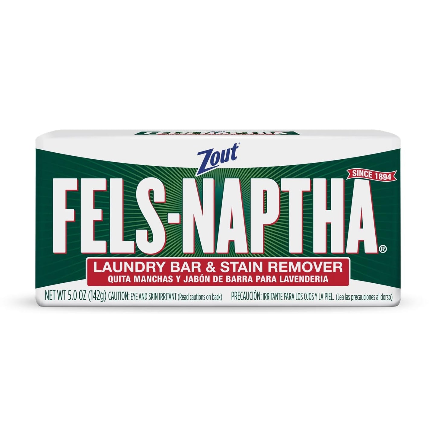 Fels Naptha Laundry Soap & Stain Remover Bar, Pack of 12