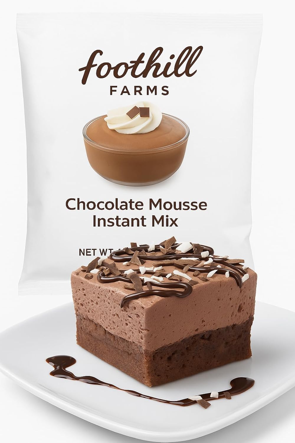 Foothill Farms - Assorted Instant Mixes & Seasoning Blends - Multiple Flavors & Pack Sizes (12-Pack, Chocolate Mousse)