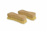 All-Natural Wooden Scrub Brush Set | Eco-Friendly Cleaning Brush Set with Tampico Bristles | Floor Scrub Brush & Shower Scrubber for Bathroom, Tub