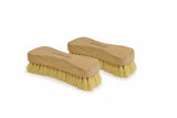 All-Natural Wooden Scrub Brush Set | Eco-Friendly Cleaning Brush Set with Tampico Bristles | Floor Scrub Brush & Shower Scrubber for Bathroom, Tub