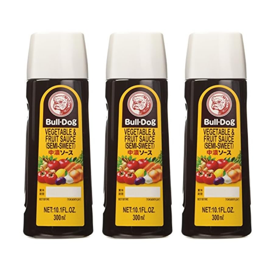 Bull-Dog Chuno Semi-Sweet Sauce 10.1 Fl. Oz. (3 Bottles)