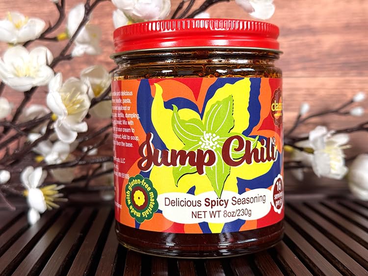 Jump Chili Classic - Spicy (8 oz/230g), more than Chili Oil with layers of flavors, Gluten-free.