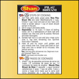 Shan Pilau Biryani Recipe and Seasoning Mix 1.76 oz (50g) - Spice Powder for Mughal Style Meat Layered Pilaf - Suitable for Vegetarians - Airtight Bag