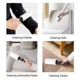 COMMEMA Lint Rollers for Pet Hair Extra Sticky, Pet Hair Remover Set Brush for Dog & Cat Hair Removal, Clothes, Furniture, 2 Handles with 4 Refills