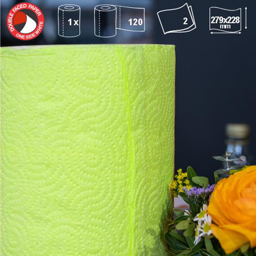 Renova Green Paper Towel Jumbo Roll 2 Ply 120 Highly Absorbent Sheets