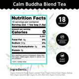 Buddha Teas - Calm Buddha Blend - Organic Herbal Tea - For Health & Wellbeing - Blend of Organic Herbs - Clean Ingredients - Caffeine Free - OU Kosher