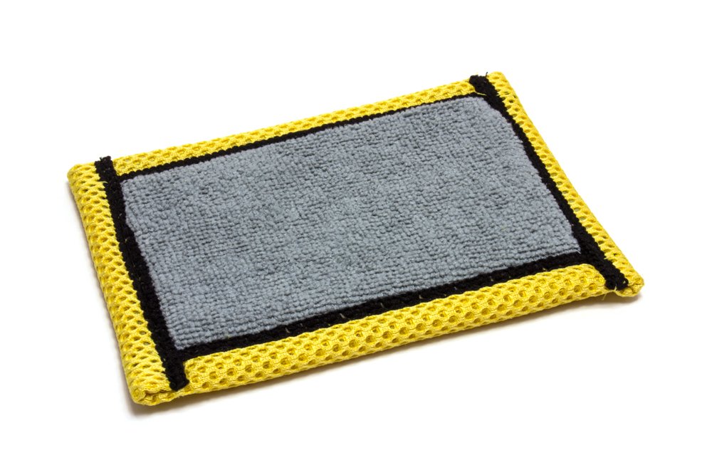 Microfiber Dish and Kitchen Scrubbing Sponge - 4.25"x6.25" - Dish Sponge Replacement, Scratch-Free Scouring Pad, Laundry and Dishwasher Safe (6, Grey