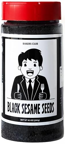 Premium Black Sesame Seeds 8.5oz - for Sushi, Tuna, Stir Fry, Bread, Poke Bowls - Kosher, Gluten Free, Rich in Sesame Oil - Ideal for Toasting