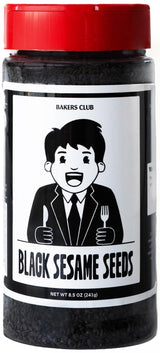 Premium Black Sesame Seeds 8.5oz - for Sushi, Tuna, Stir Fry, Bread, Poke Bowls - Kosher, Gluten Free, Rich in Sesame Oil - Ideal for Toasting