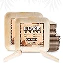 Luxe Designs Palm Leaf Plates - Eco-Friendly Alternative to Bamboo & Plastic - Heavy-Duty Compostable & Biodegradable Party Plates - Microwave & Oven