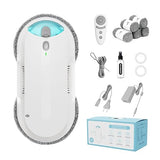 HIXZAP Window Cleaning Robot - Double Helix 4800-6400Pa Suction, Dual Ultrasonic Spray, 85ml Tank, Edge Detection, Anti-Drop, 3 Cleaning Modes
