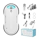 HIXZAP Window Cleaning Robot - Double Helix 4800-6400Pa Suction, Dual Ultrasonic Spray, 85ml Tank, Edge Detection, Anti-Drop, 3 Cleaning Modes