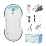 HIXZAP Window Cleaning Robot - Double Helix 4800-6400Pa Suction, Dual Ultrasonic Spray, 85ml Tank, Edge Detection, Anti-Drop, 3 Cleaning Modes